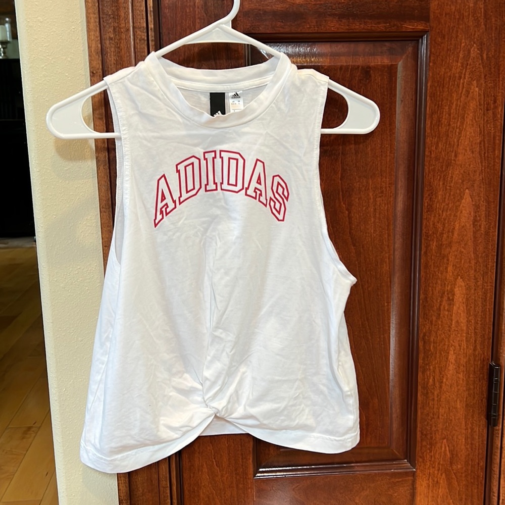 White Adidas tank top, US size small